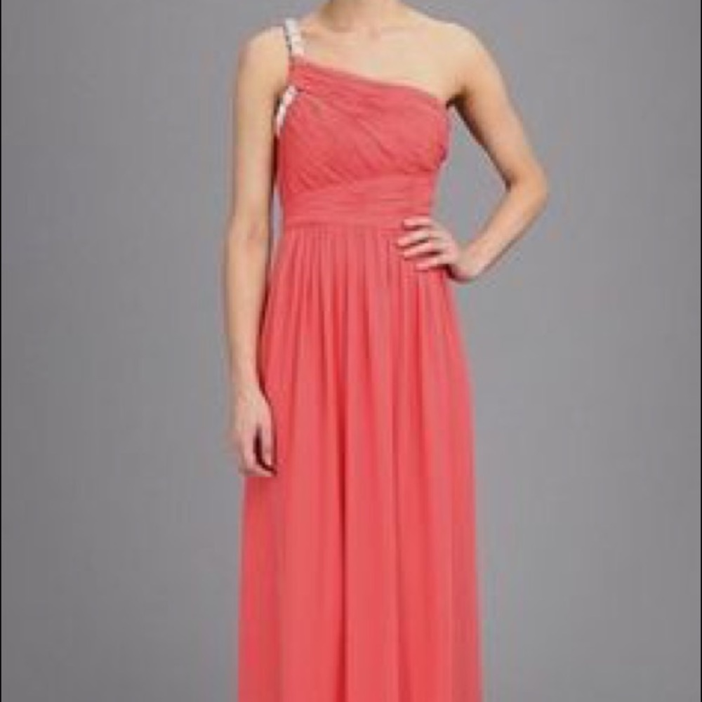 Calvin Klein One Shoulder Crepe Dress